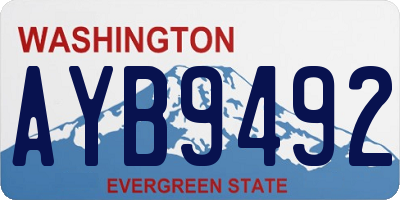 WA license plate AYB9492
