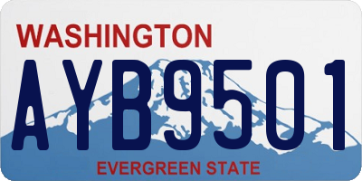 WA license plate AYB9501