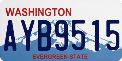 WA license plate AYB9515