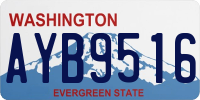 WA license plate AYB9516