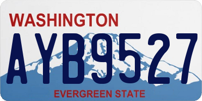 WA license plate AYB9527