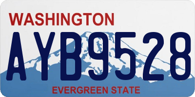 WA license plate AYB9528