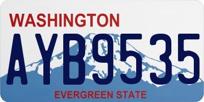 WA license plate AYB9535