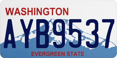 WA license plate AYB9537