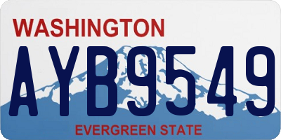 WA license plate AYB9549