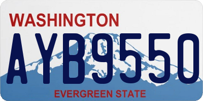 WA license plate AYB9550