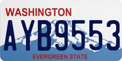 WA license plate AYB9553