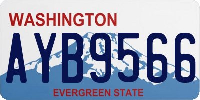 WA license plate AYB9566