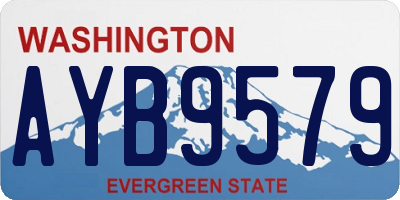 WA license plate AYB9579