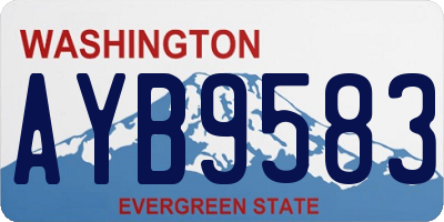 WA license plate AYB9583