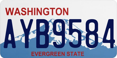 WA license plate AYB9584