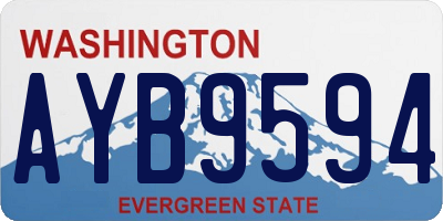 WA license plate AYB9594