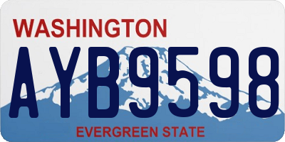 WA license plate AYB9598