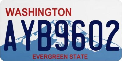 WA license plate AYB9602