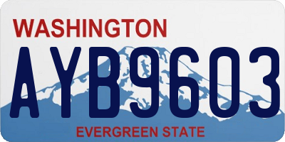 WA license plate AYB9603