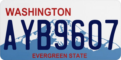 WA license plate AYB9607