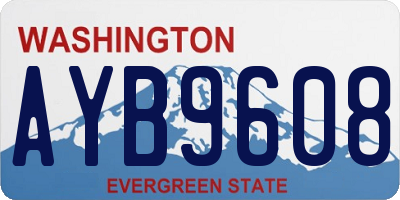 WA license plate AYB9608