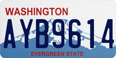 WA license plate AYB9614