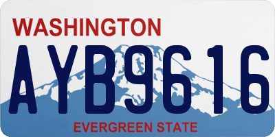 WA license plate AYB9616