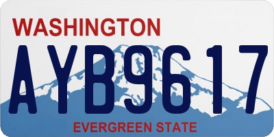 WA license plate AYB9617