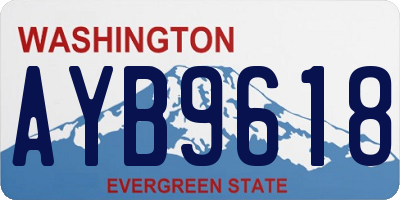 WA license plate AYB9618