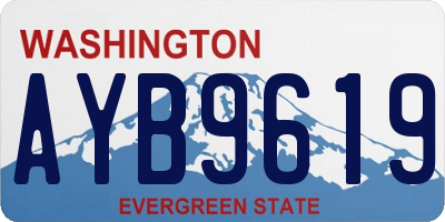 WA license plate AYB9619