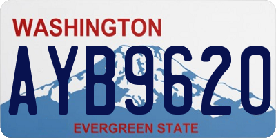 WA license plate AYB9620