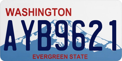 WA license plate AYB9621