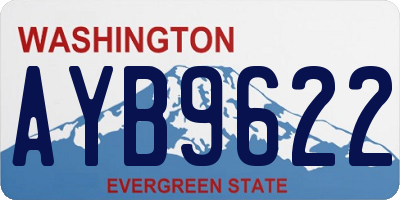 WA license plate AYB9622