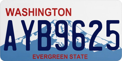 WA license plate AYB9625