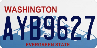 WA license plate AYB9627