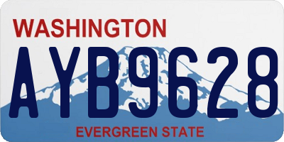 WA license plate AYB9628