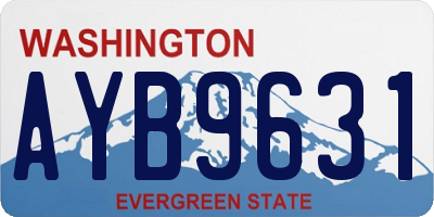 WA license plate AYB9631
