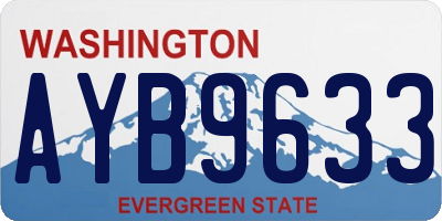 WA license plate AYB9633