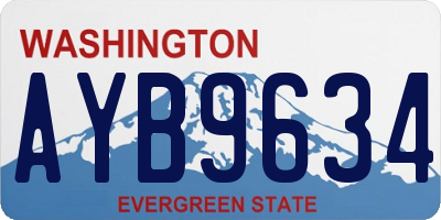 WA license plate AYB9634