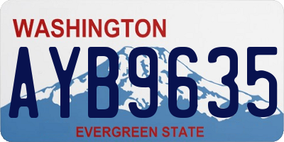 WA license plate AYB9635
