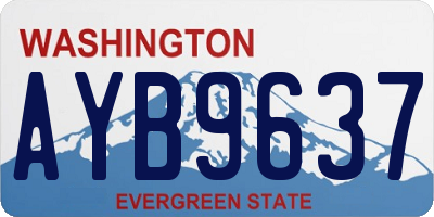 WA license plate AYB9637