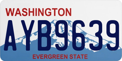 WA license plate AYB9639
