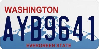 WA license plate AYB9641