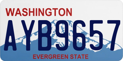 WA license plate AYB9657