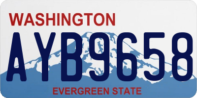 WA license plate AYB9658