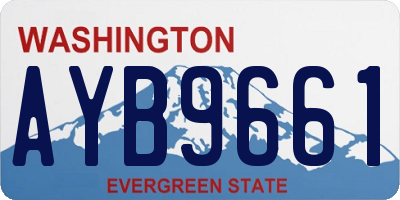 WA license plate AYB9661