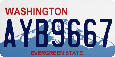 WA license plate AYB9667