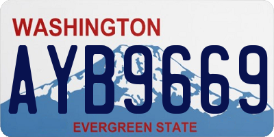 WA license plate AYB9669