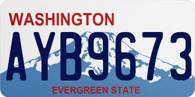 WA license plate AYB9673