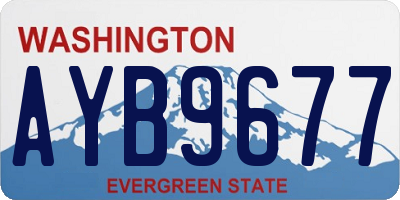 WA license plate AYB9677