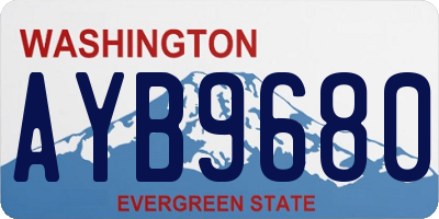 WA license plate AYB9680