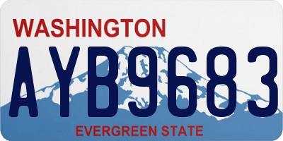 WA license plate AYB9683
