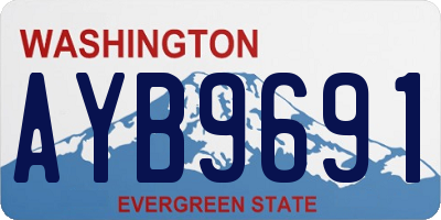 WA license plate AYB9691