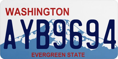 WA license plate AYB9694
